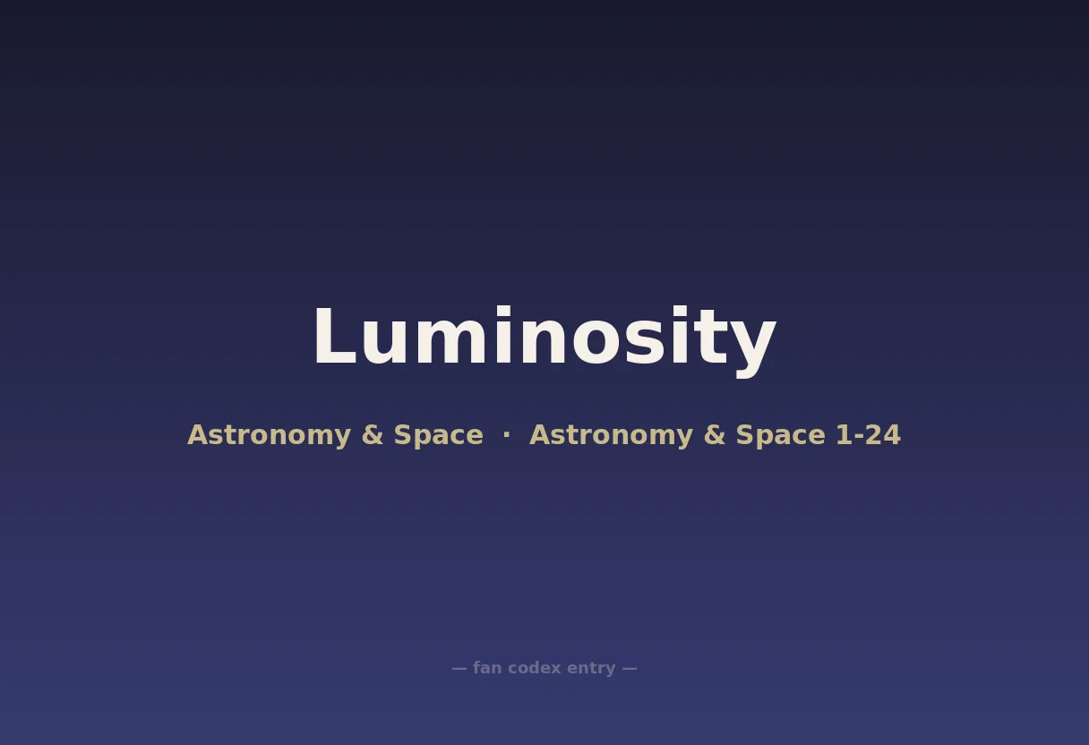 Luminosity