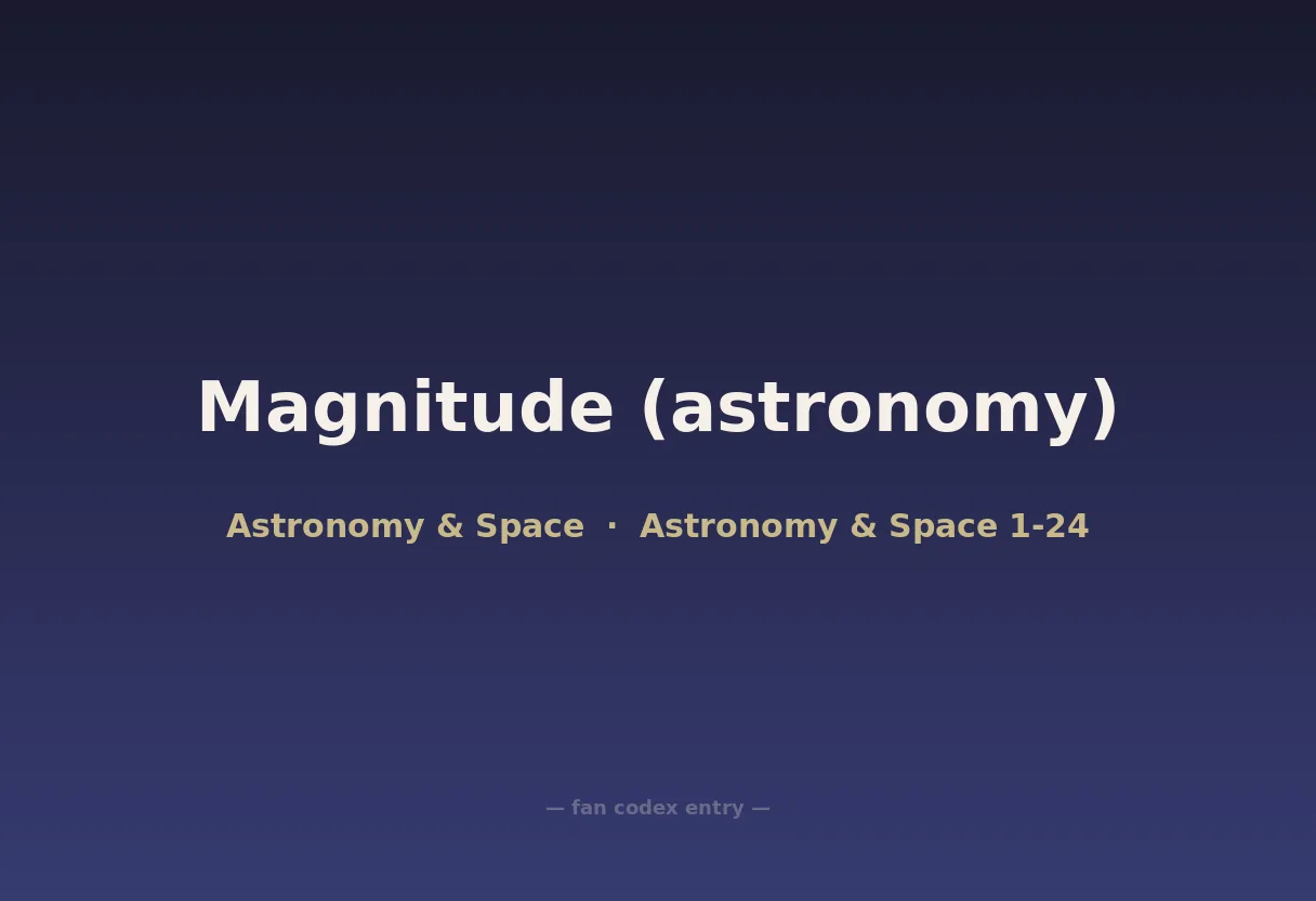 Magnitude (astronomy)