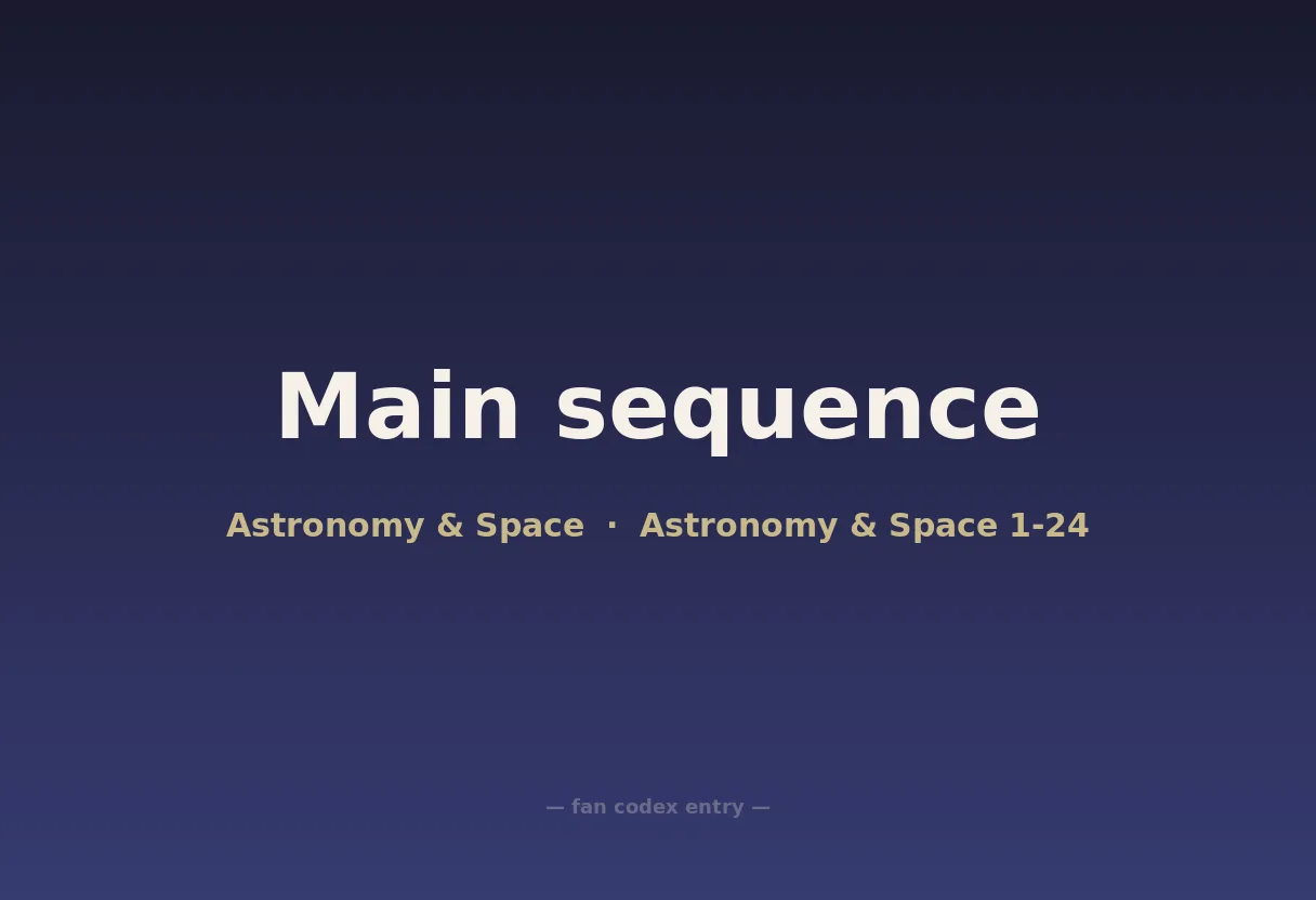 Main sequence