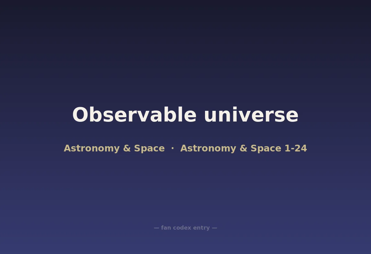 Observable universe